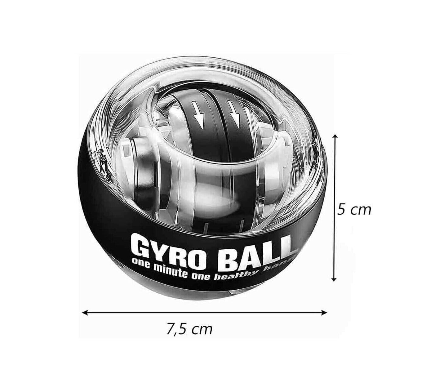 Palla Giroscopica Da Polso Palla Giroscopio a LED Sfera Allenamento Polso Sport