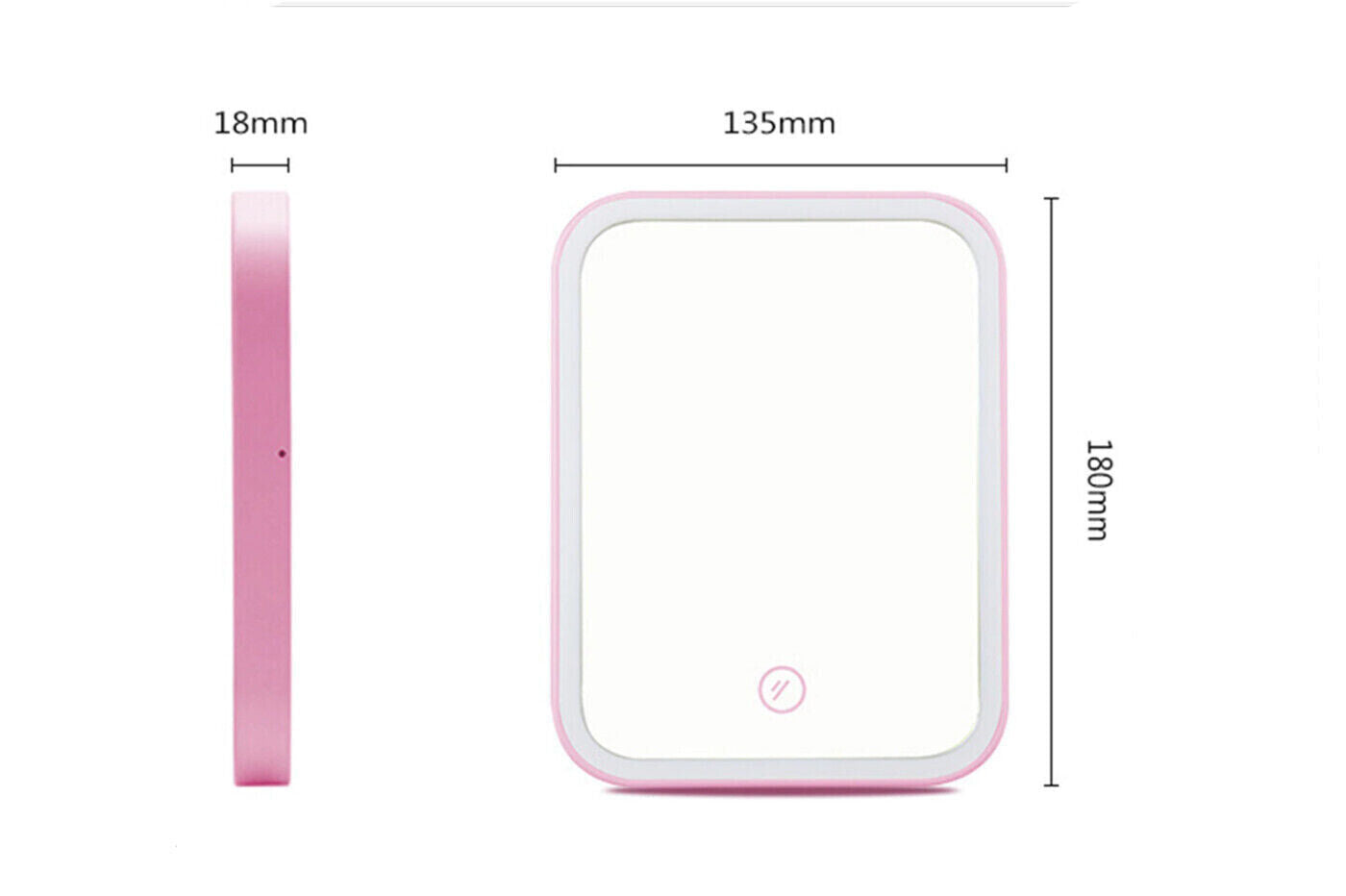 Specchio trucco con luce led make up portatile illuminato touch B0250