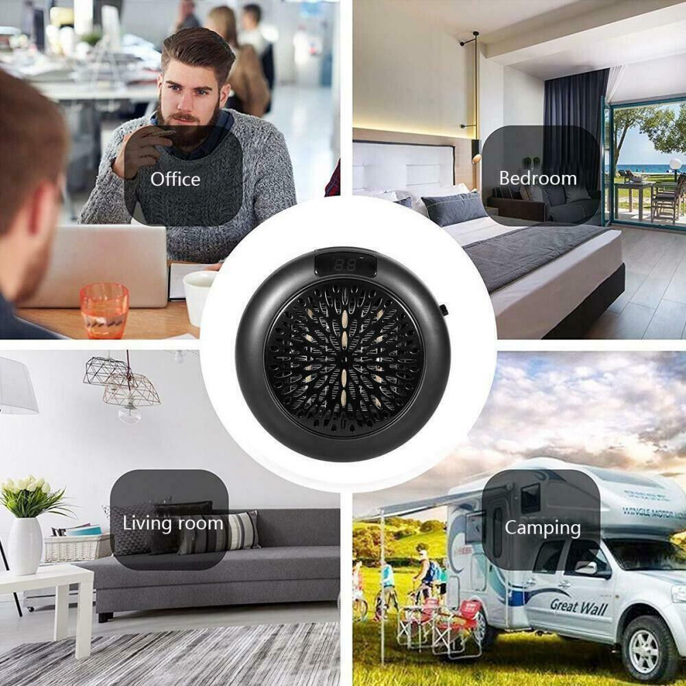 STUFA ELETTRICA WONDER HEATER 900W PORTATILE BASSO CONSUMO REGOLABILE DA 15 A...