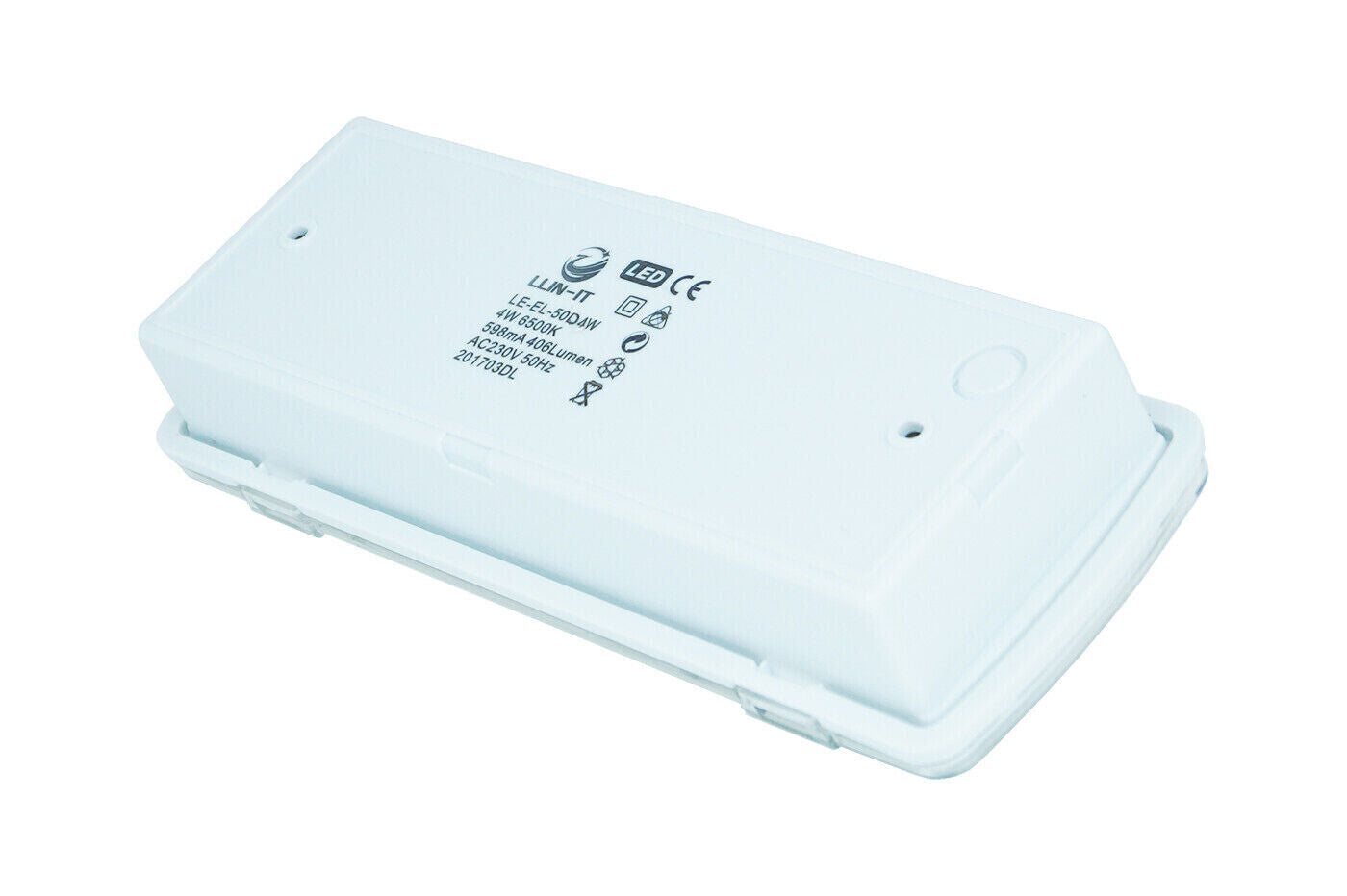 Lampada di Emergenza 50 LED Parete Incasso 4W Luce Fredda 406 Lumen