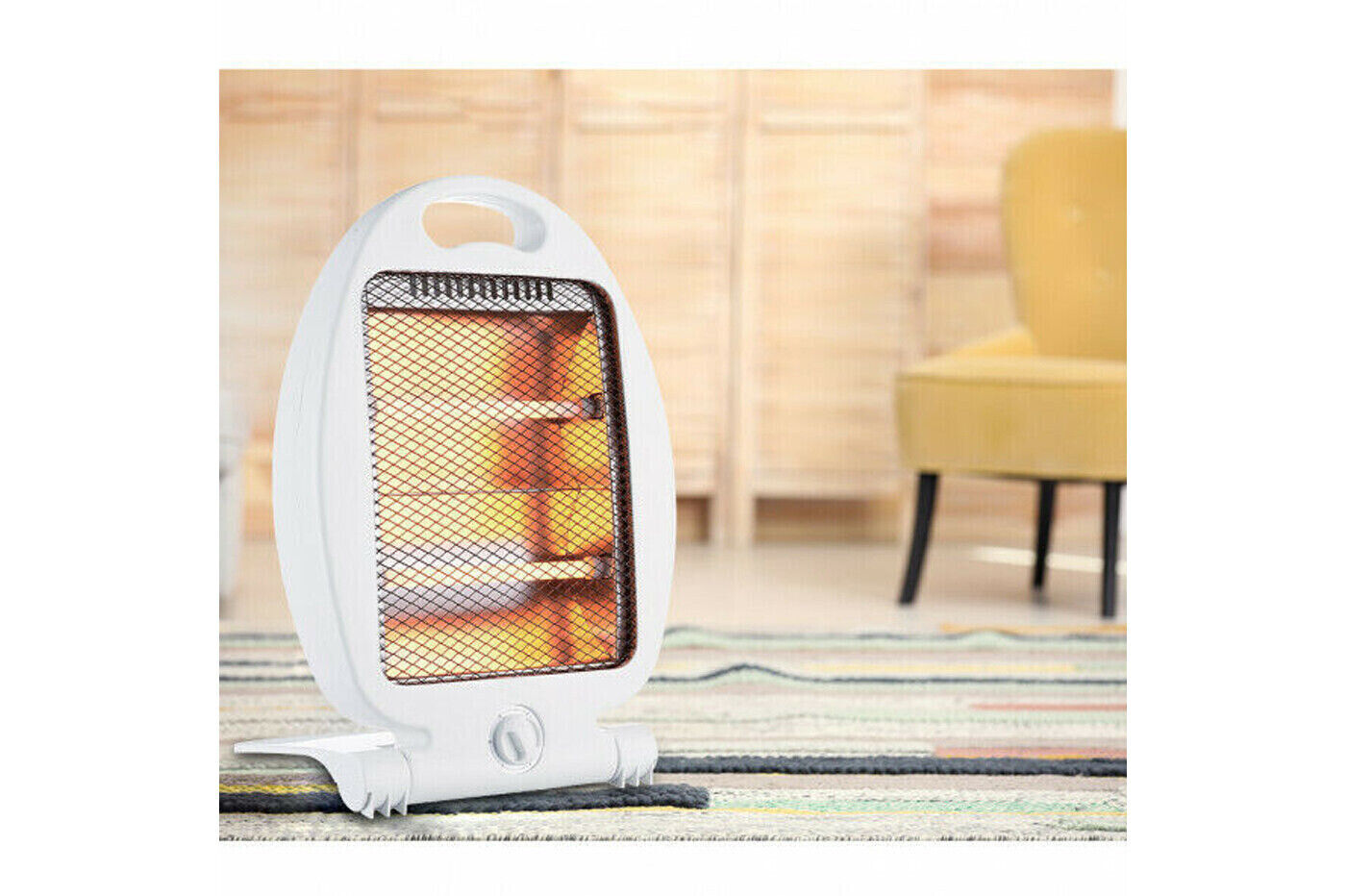 Stufa elettrica caldobagno stufetta alogena quarzo termoventilatore JORDAN 800W