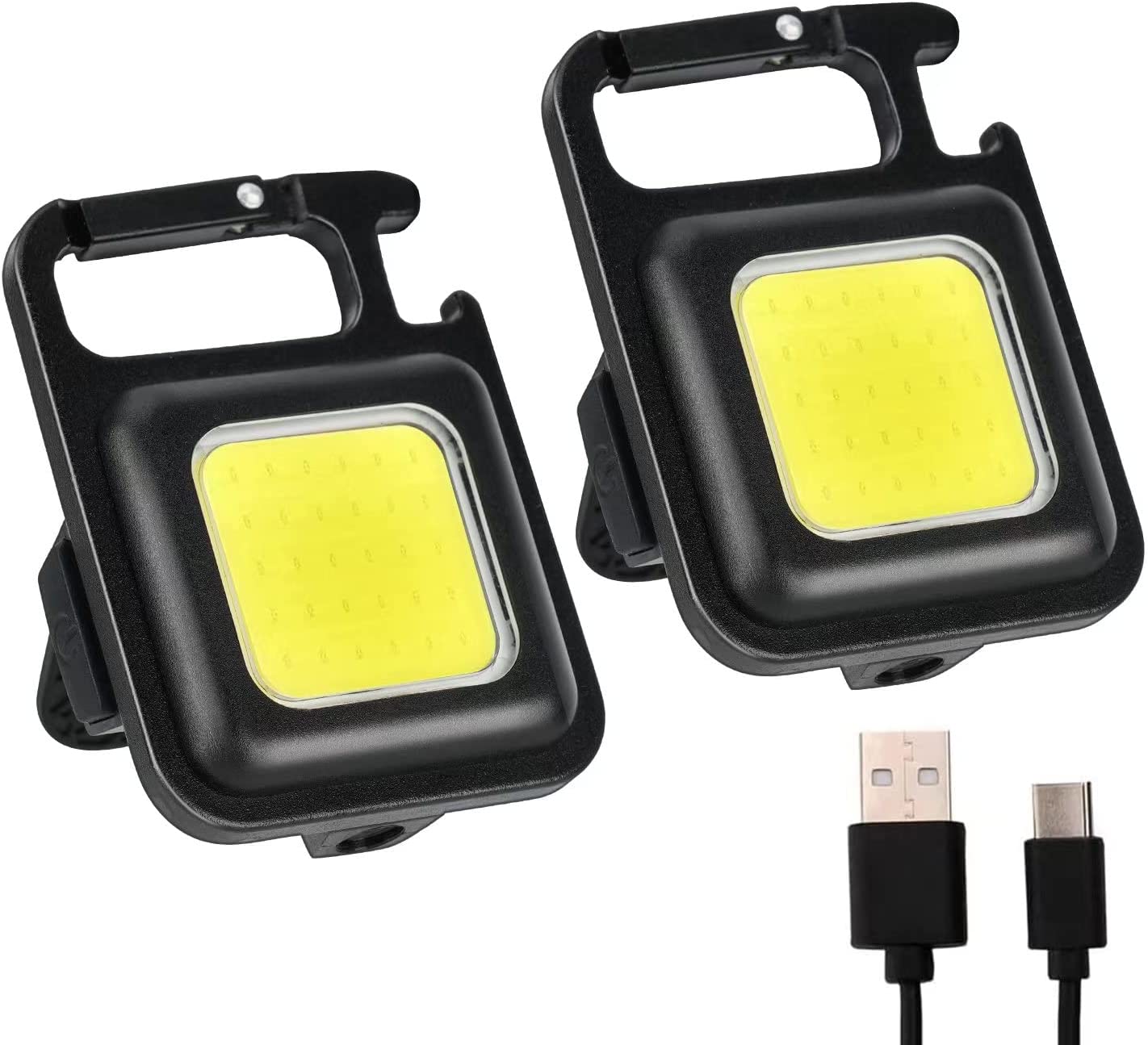 Mini Torcia Portachiavi LED Ricaricabile USB-C - 3 Modalità E Power Bank Integrato, Impermeabile - 4