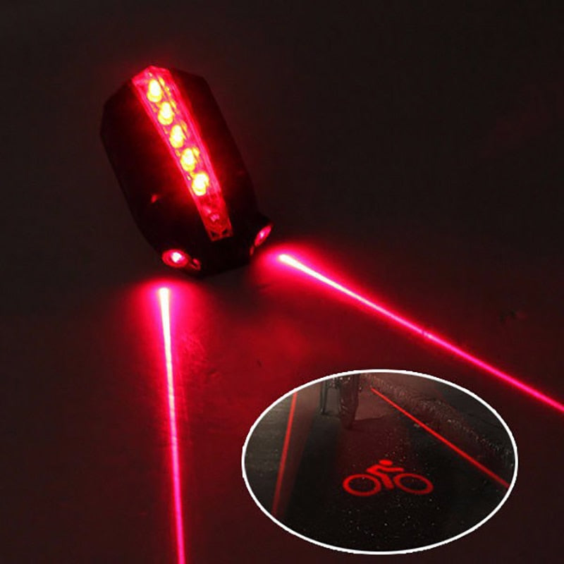 Laser and LED Rear Bike Bicycle Tail Light