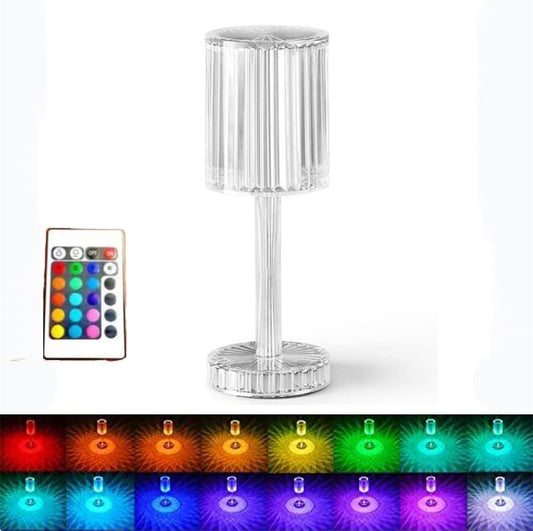Lampada da tavolo a LED diamantata con 16 colori