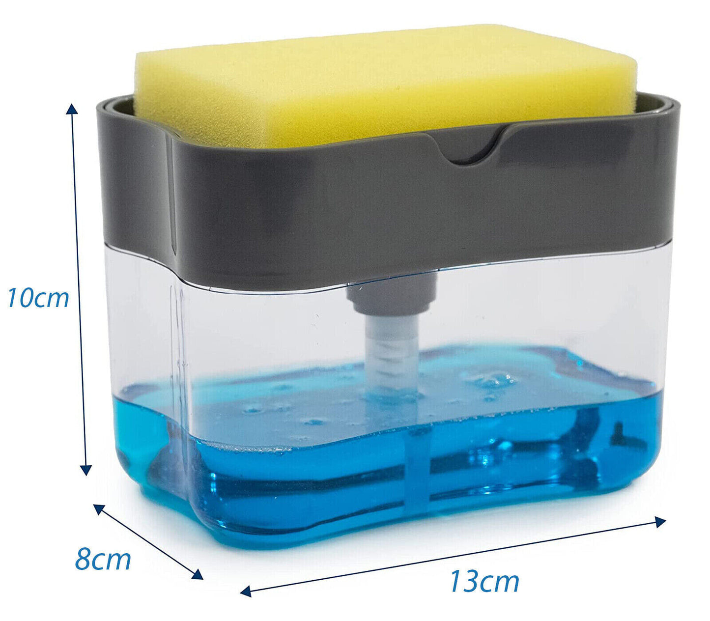 Dispenser Sapone Liquido Manuale Erogatore Spugna Piatti Distributore Detersivo