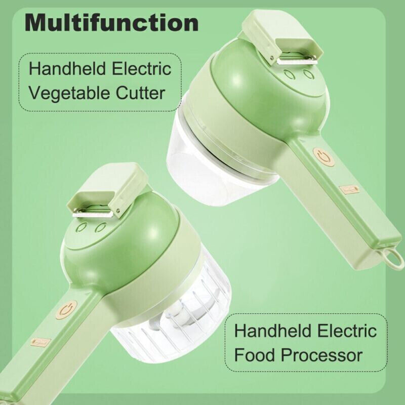 Robot da cucina 4 in 1 Tritatrice per verdure Set di tagliaverdure elettrico