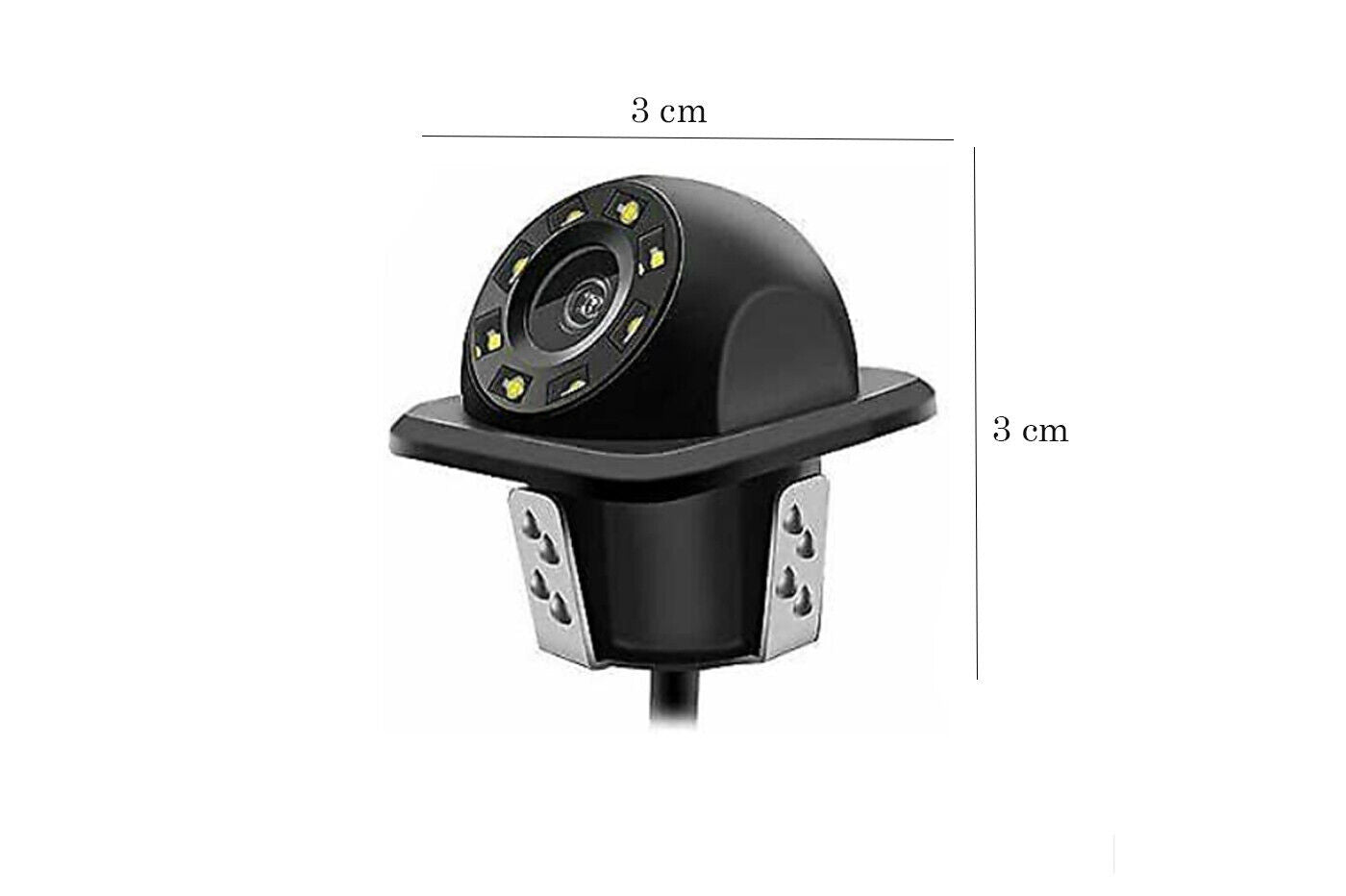 TELECAMERA RETROMARCIA RETROCAMERA AUTO CAMPER SUV FILO COLORI 8 LED HD 02780