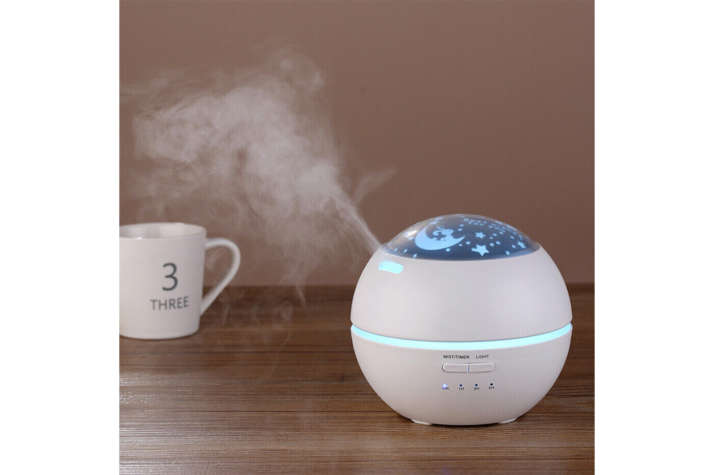 Diffusore aromi oli essenziali led profumatore ambiente proiettore aromaterapia