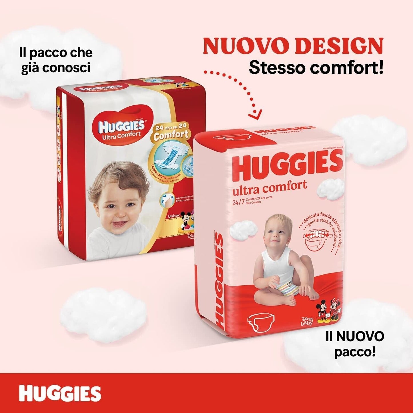 Huggies Pannolini Ultra Comfort, Taglia 4 (7-18 Kg), Confezione da 150 Pannolini