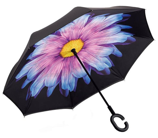 Reversibler umgekehrter Regenschirm, winddichter Regen, große umgekehrte Öffnung 