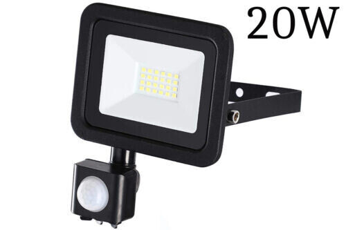 Faretto Led Esterno 20W Sensore Movimento Crepuscolare Regolabile Luce Fredda