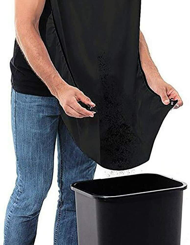 MANTELLO TELO GREMBIULE PER TAGLIO CATTURA BARBA CAPELLI BAFFI VENTOSE SPECCHIO