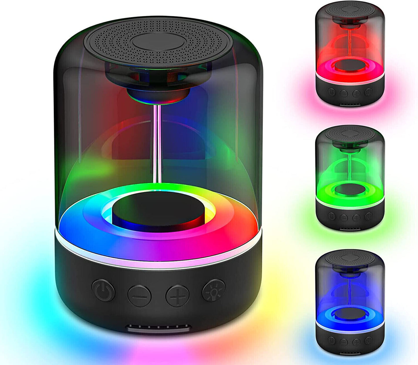 Tragbarer Mini-Bluetooth-Lautsprecher mit wiederaufladbarem USB-RGB-LED-Lichtlautsprecher
