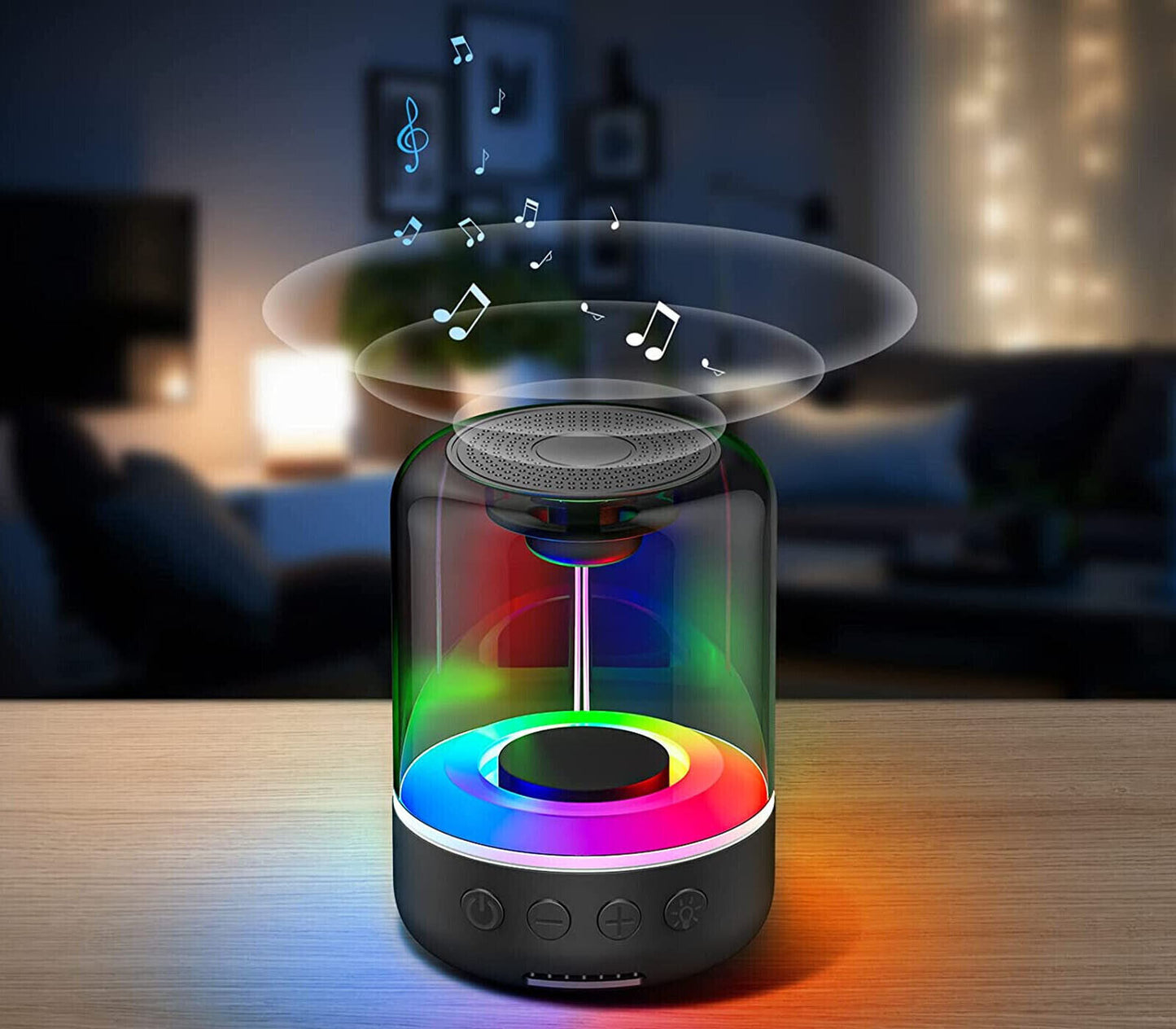Tragbarer Mini-Bluetooth-Lautsprecher mit wiederaufladbarem USB-RGB-LED-Lichtlautsprecher