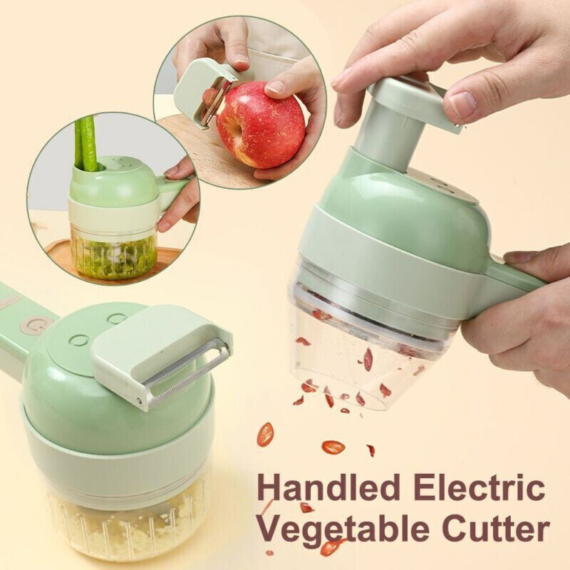Robot da cucina 4 in 1 Tritatrice per verdure Set di tagliaverdure elettrico