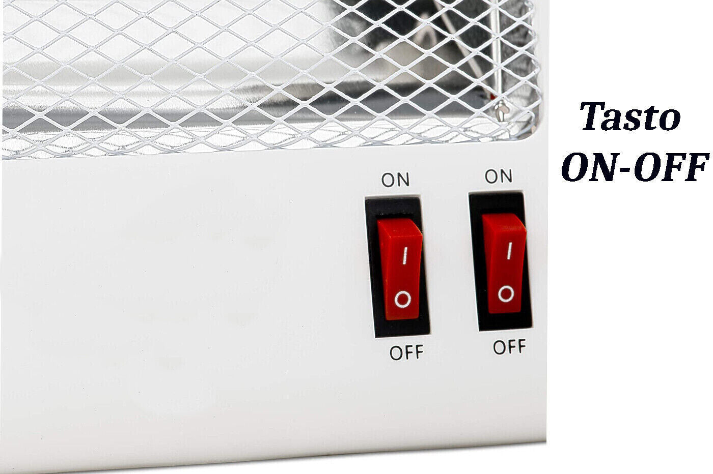 Stufa elettrica caldobagno stufetta alogena quarzo termoventilatore JORDAN 800W