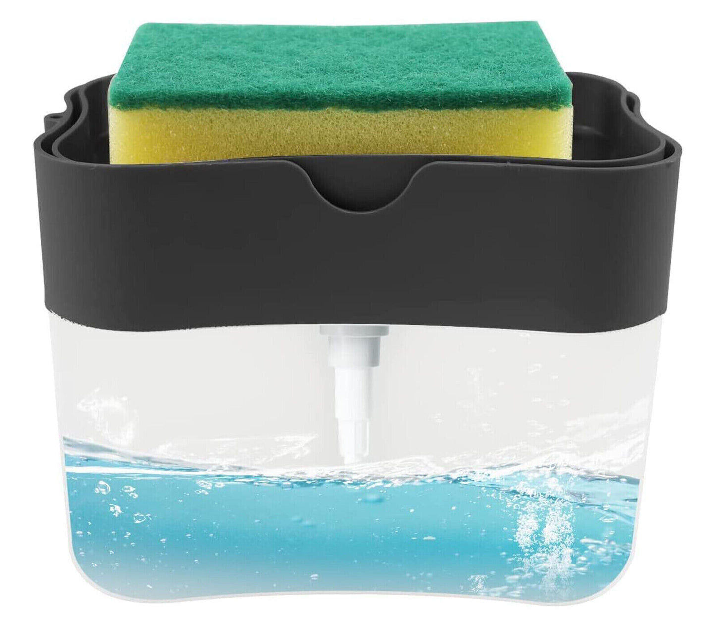 Dispenser Sapone Liquido Manuale Erogatore Spugna Piatti Distributore Detersivo