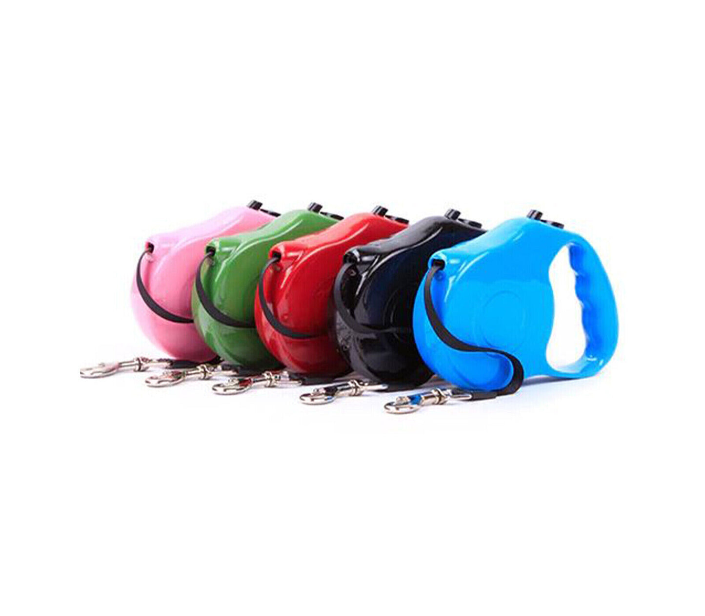 Guinzaglio cane 5m fettuccia allungabile retrattile avvolgibile con gancio