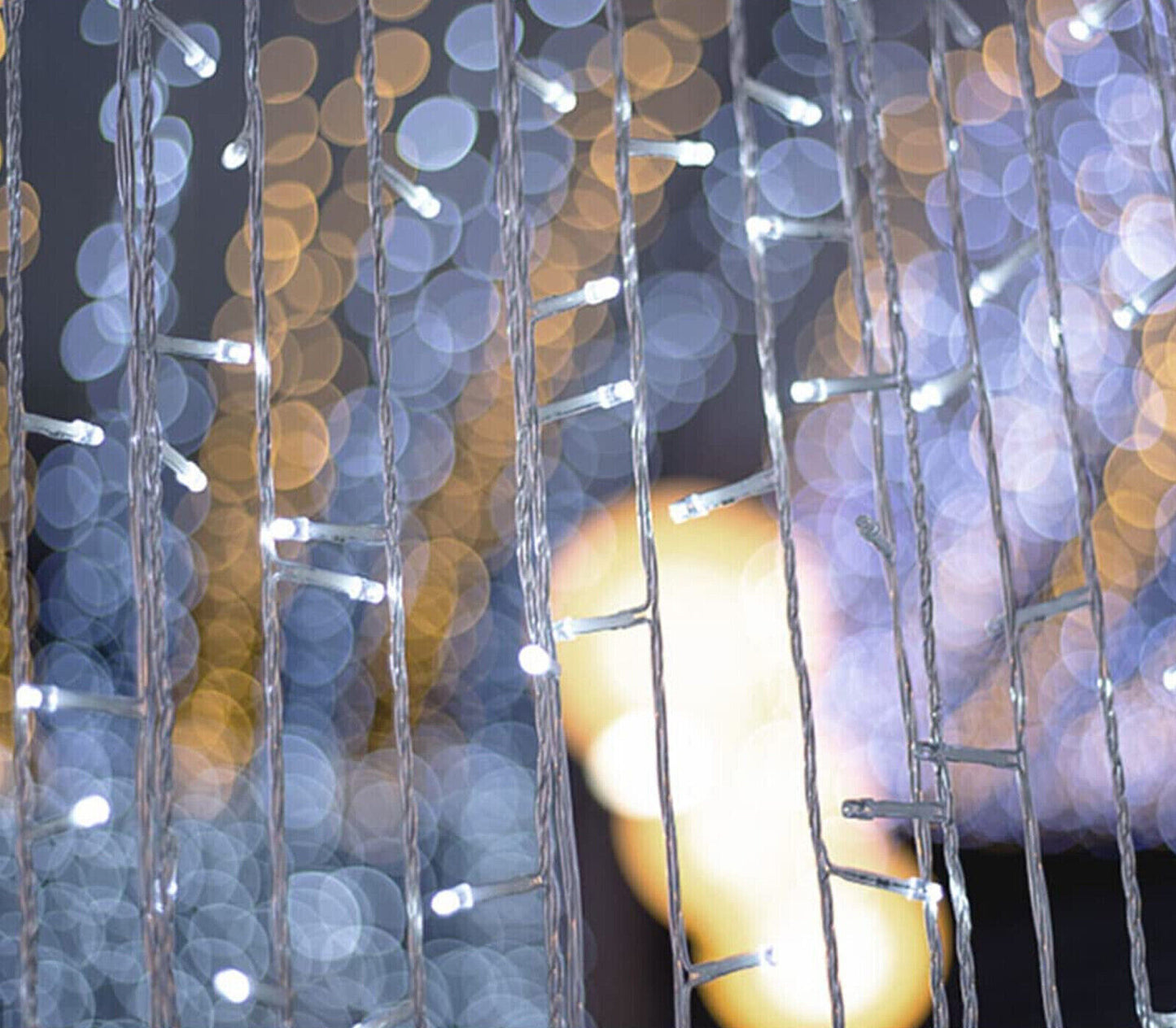 Tenda Luminosa Natalizia 3x2.70M Cascata Luci Di Natale LED Luce Fredda