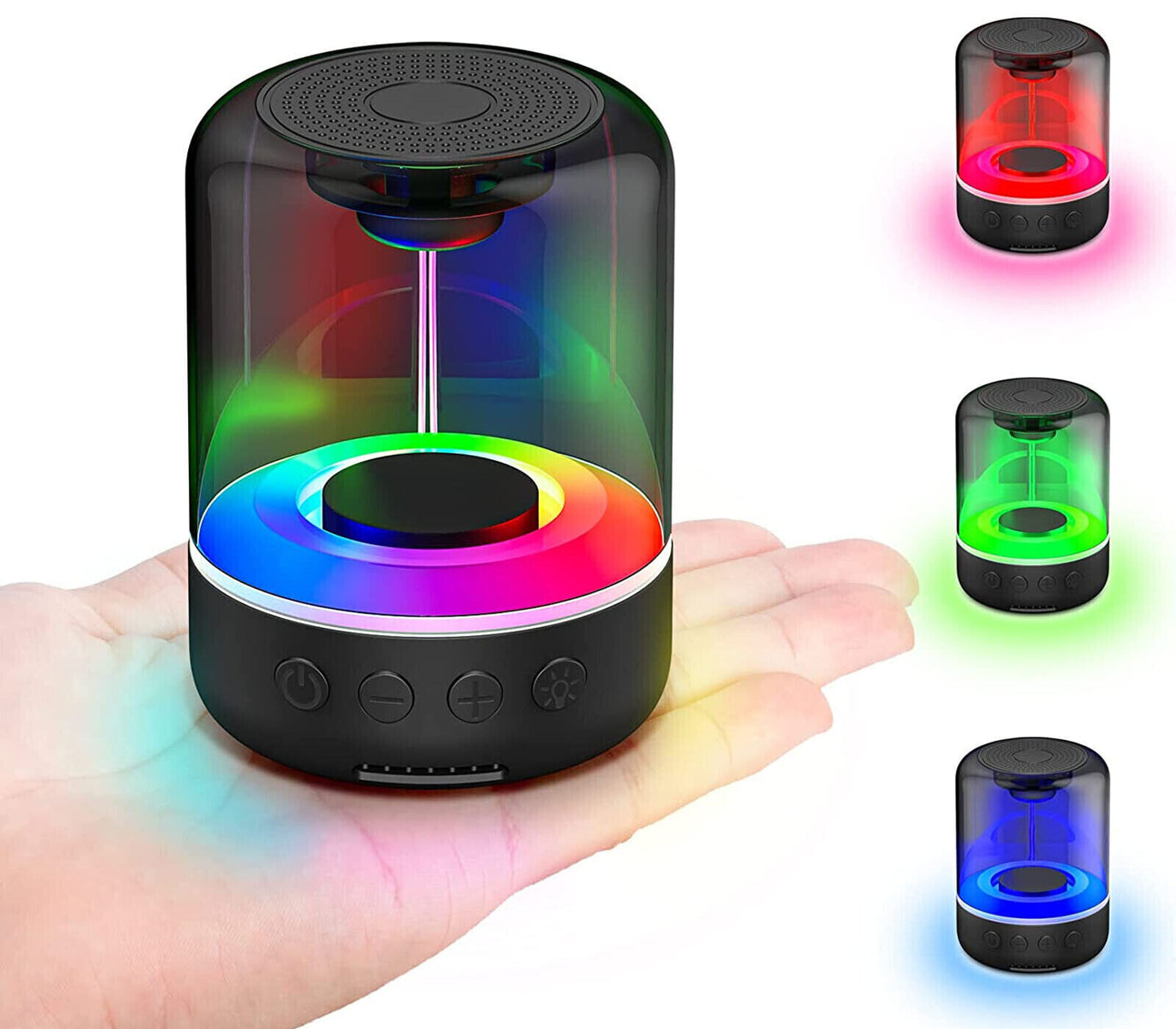 Tragbarer Mini-Bluetooth-Lautsprecher mit wiederaufladbarem USB-RGB-LED-Lichtlautsprecher