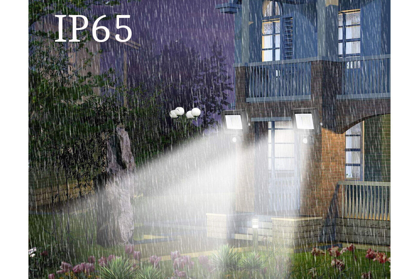 Faretto Led Esterno 20W Sensore Movimento Crepuscolare Regolabile Luce Fredda