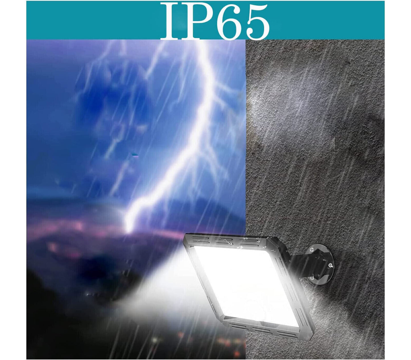 Faro LED Solare 140 LED Lampione Stradale Faretto Con Sensore Movimento IP65