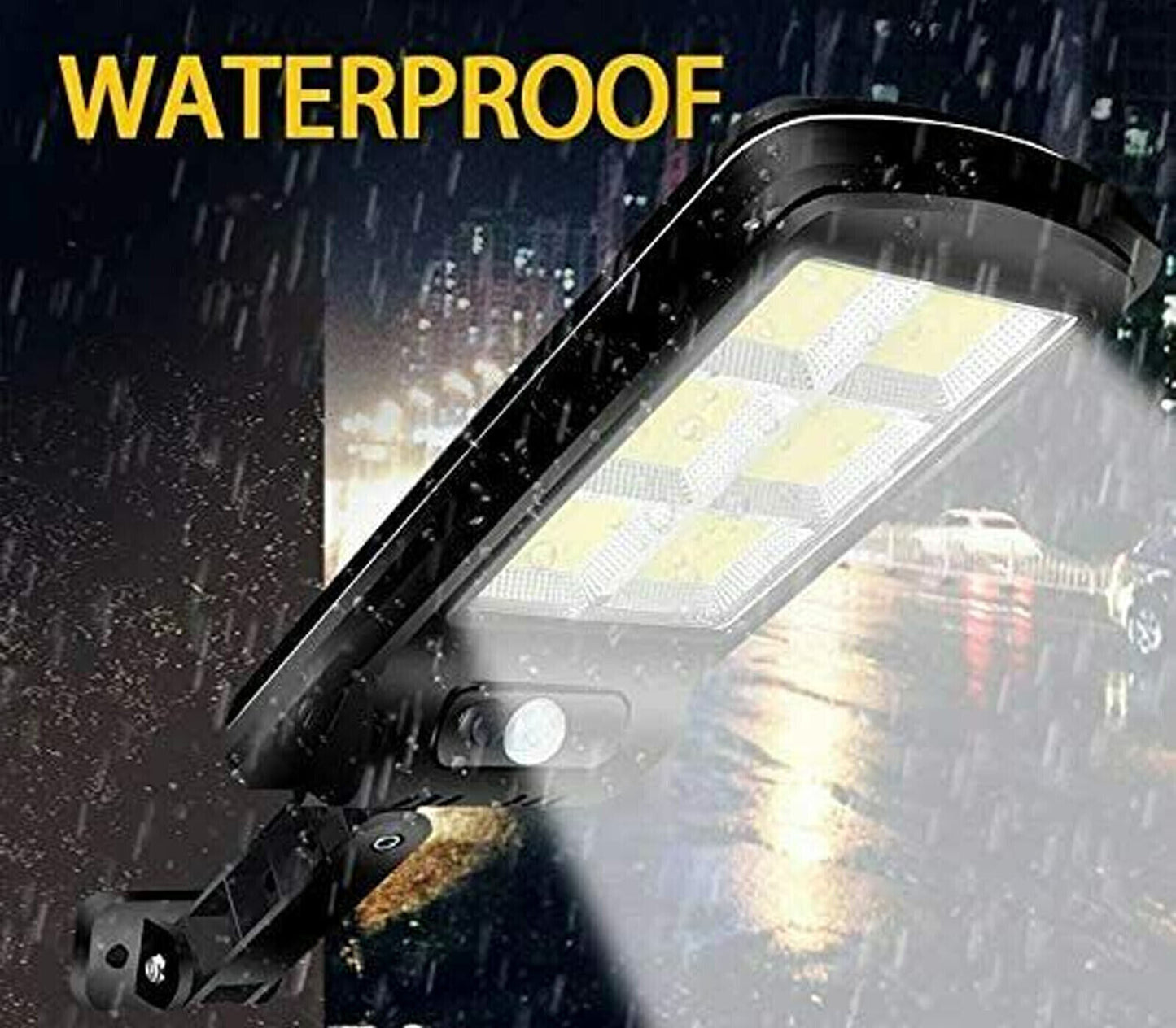 Faro Lampione Stradale Faro LED Pannello Solare Sensore Movimento 6 COB LED