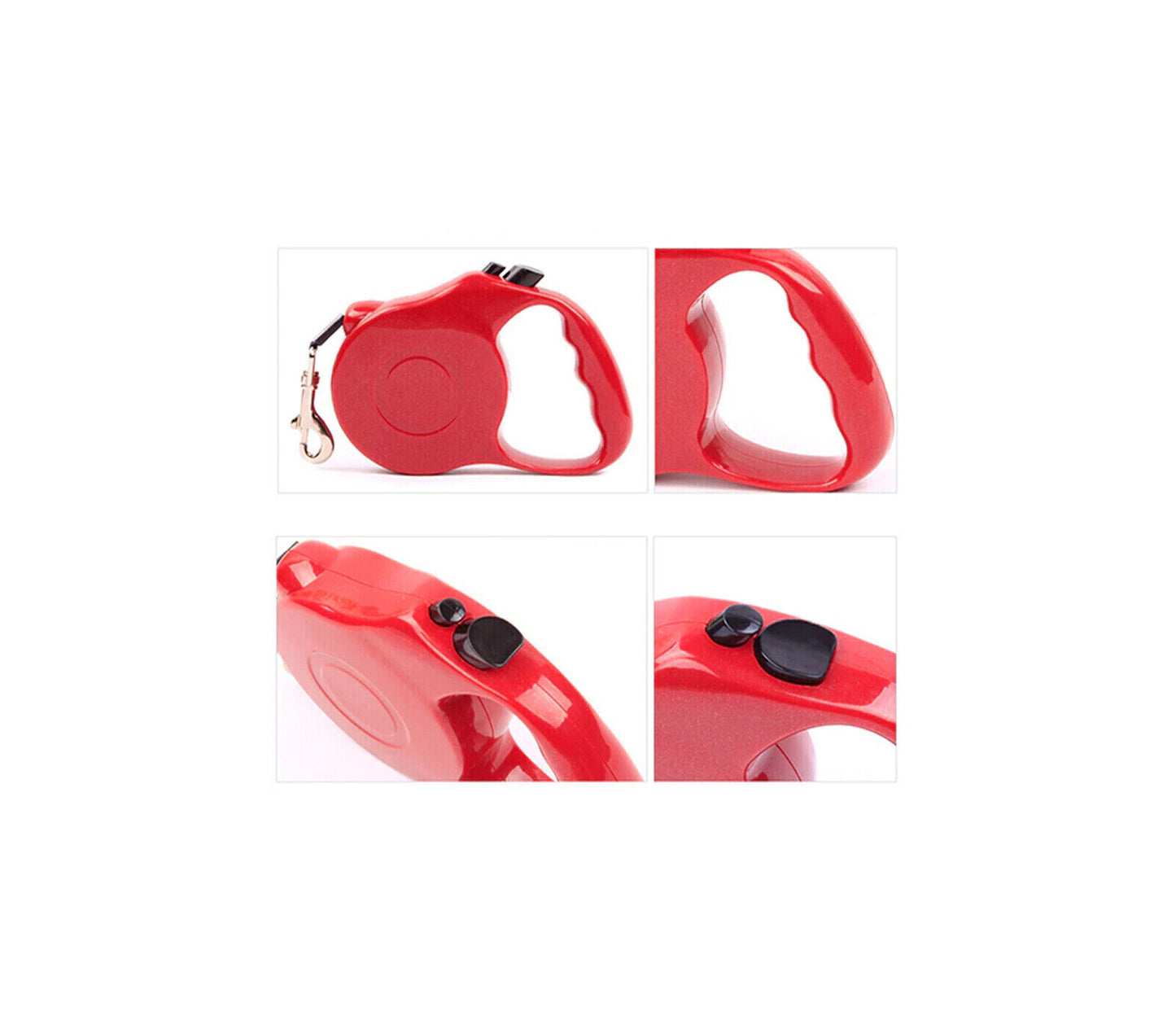 Guinzaglio cane 5m fettuccia allungabile retrattile avvolgibile con gancio