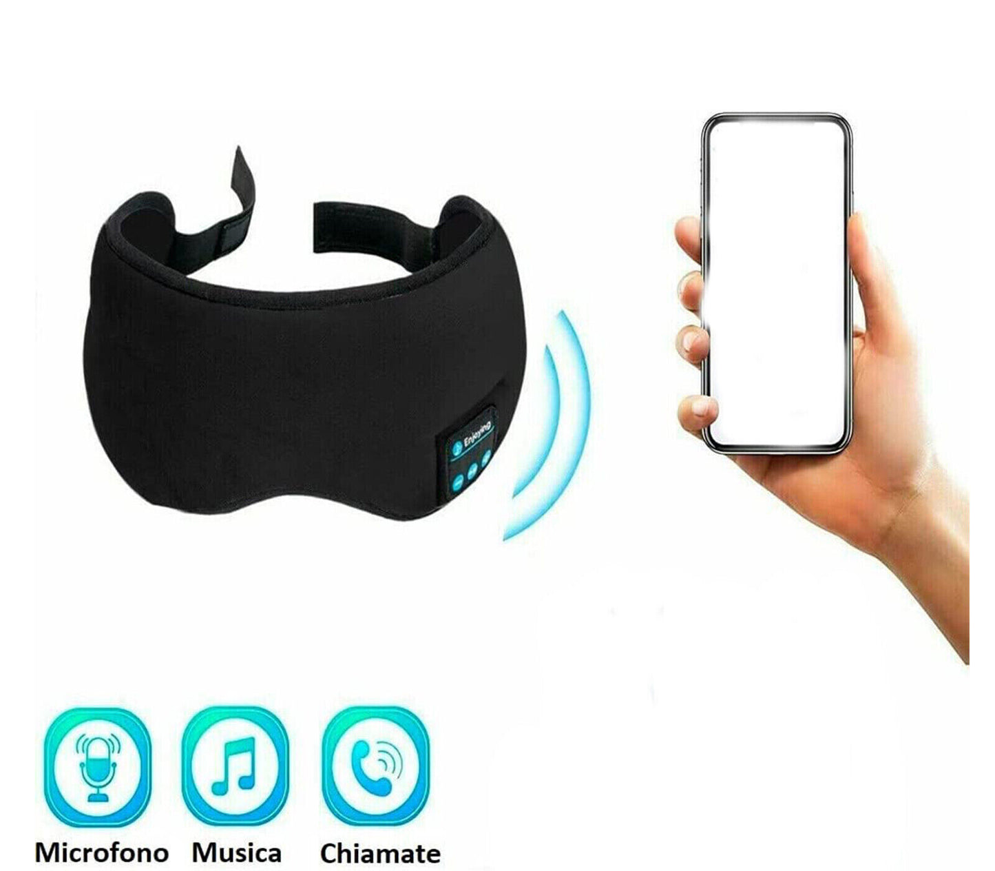 Bluetooth Stirnband Augenmaske Reise Drahtlose Kopfhörer Schlafmaske Q-YZ1