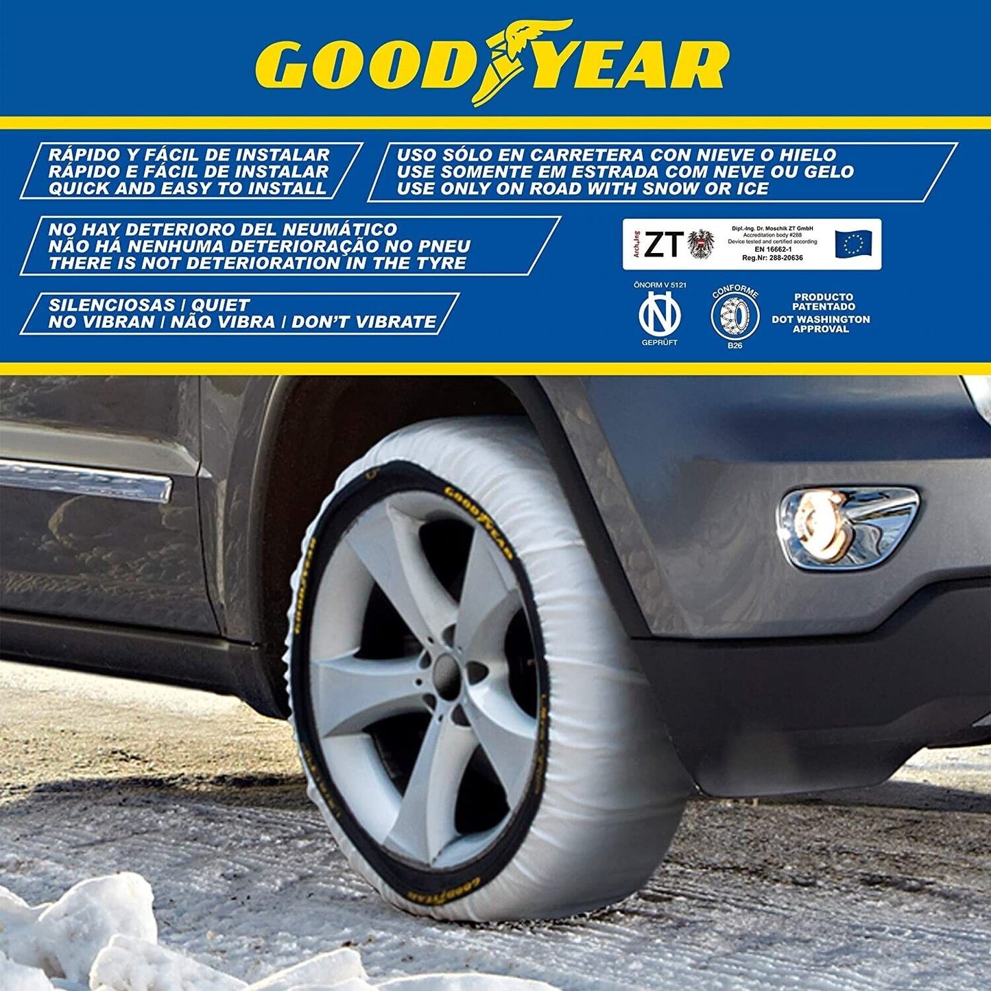 Goodyear GOD8015 Catene da Neve Tessile Ultra Grip, XL, Set di 2 TAGLIA XL