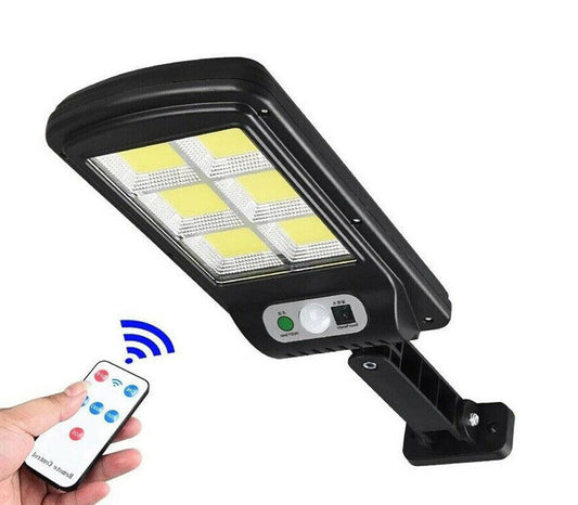 Faro Lampione Stradale Faro LED Pannello Solare Sensore Movimento 6 COB LED
