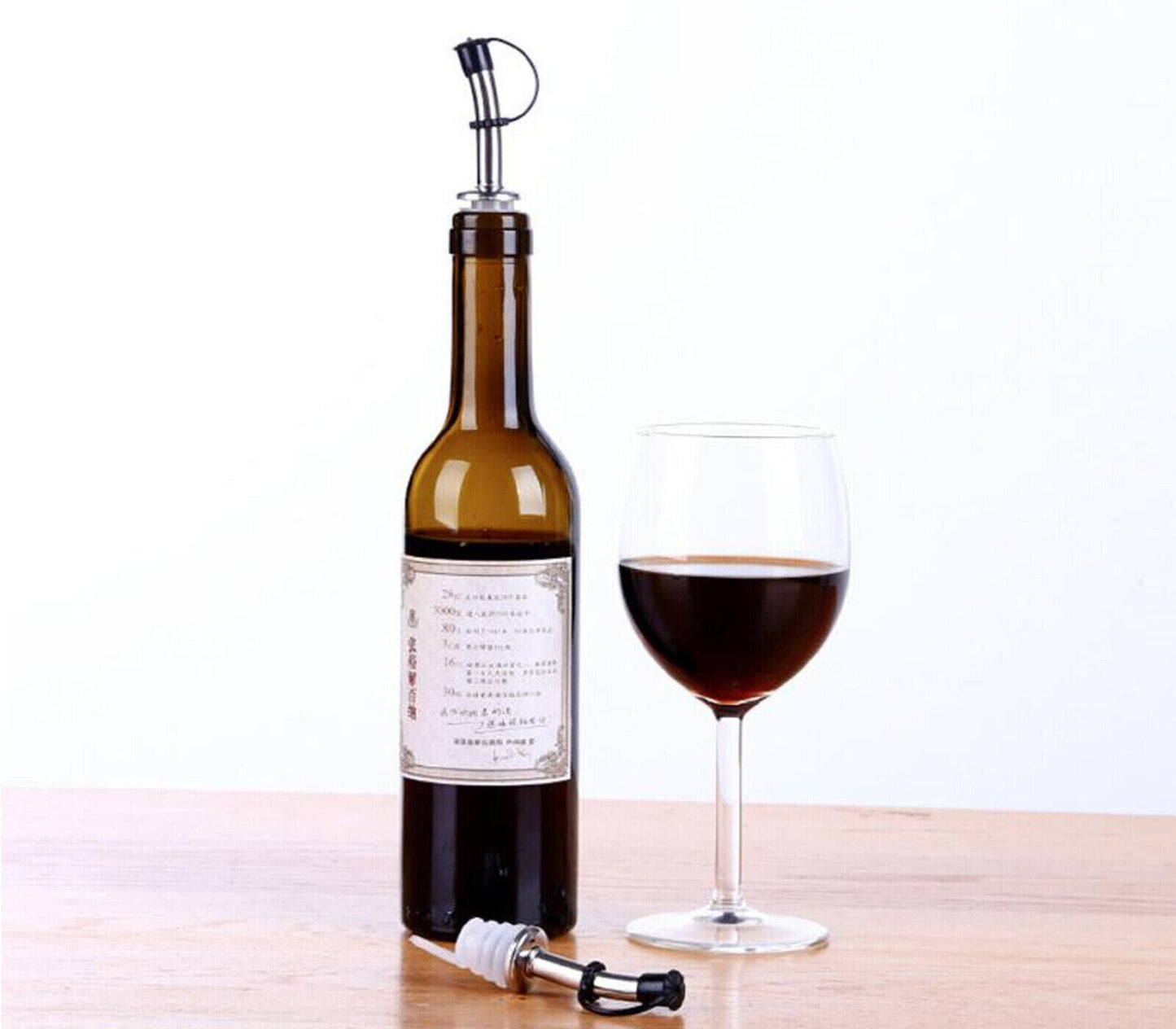 Tappi Dosatori Olio Aceto per Bottiliglie Inox per Cucina Conf 2PZ