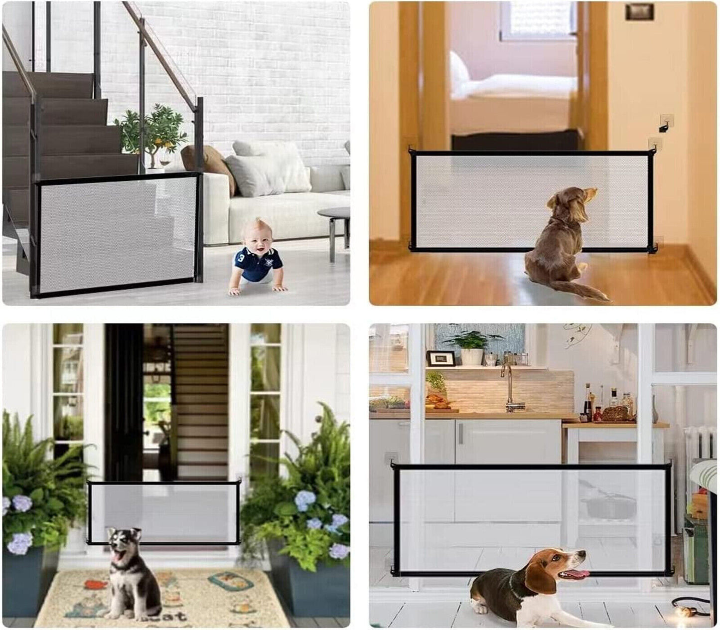 Divisorio Per Cani Animali Domestici Bambini Rete Recinto Interno Casa 110x72