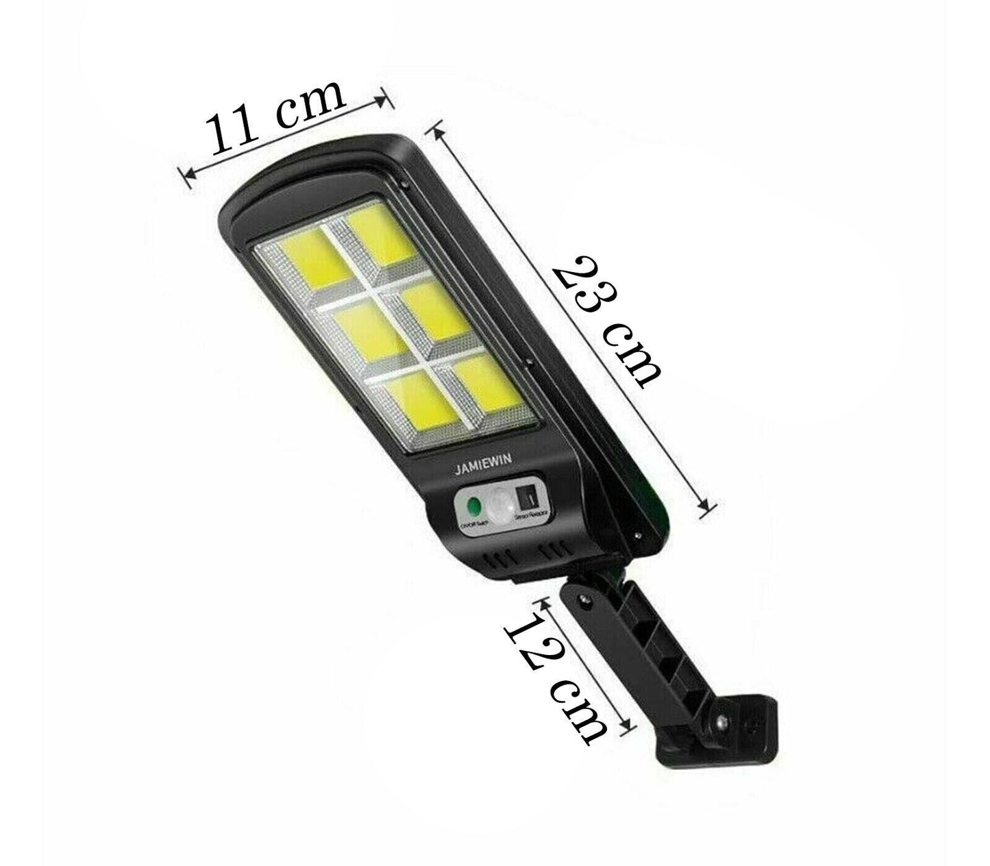 Faro Lampione Stradale Faro LED Pannello Solare Sensore Movimento 6 COB LED