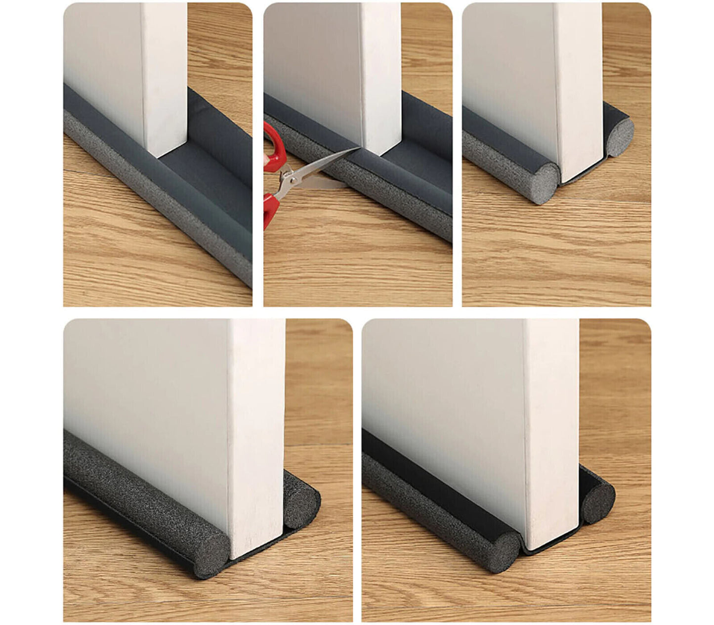 Zugluftstopper, Türschwellendichtung, Schutz vor Zugluft, Insekten und Lärm 