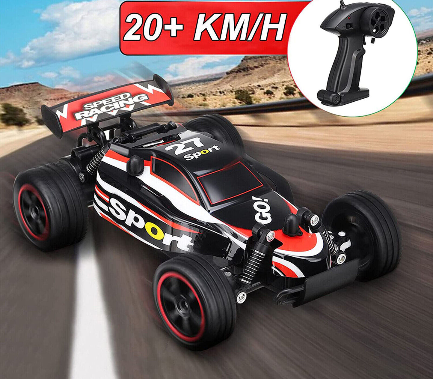 Ferngesteuertes Rennauto für Kinder Mad Runner 2,4 GHz Spielzeug 