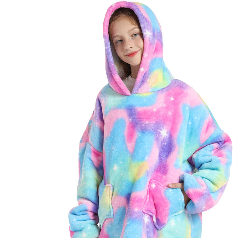 Kindermodellen - Sweatshirtdeken Met oversized capuchon