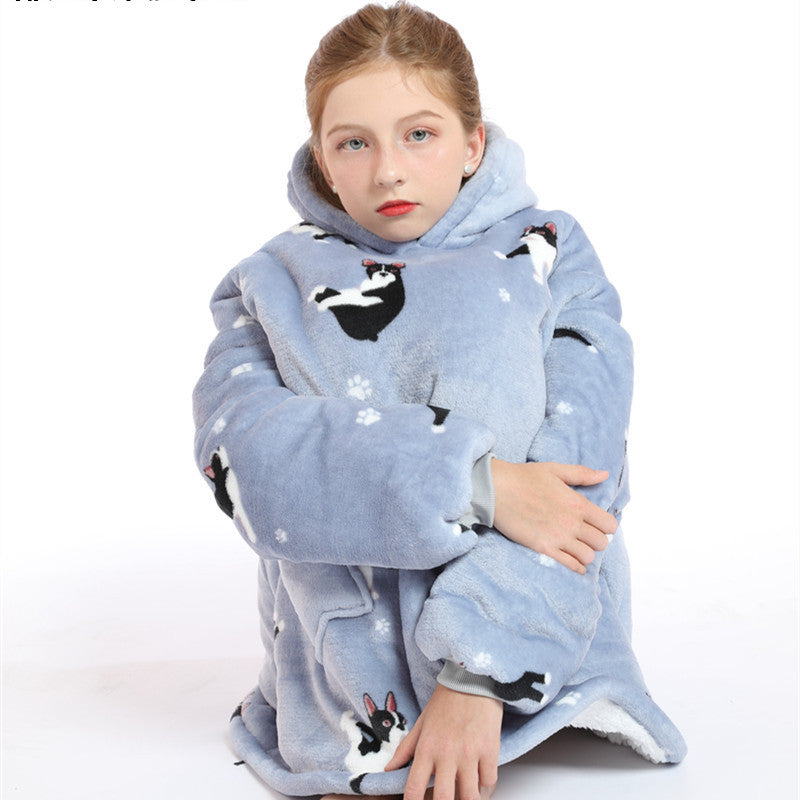Kindermodellen - Sweatshirtdeken Met oversized capuchon