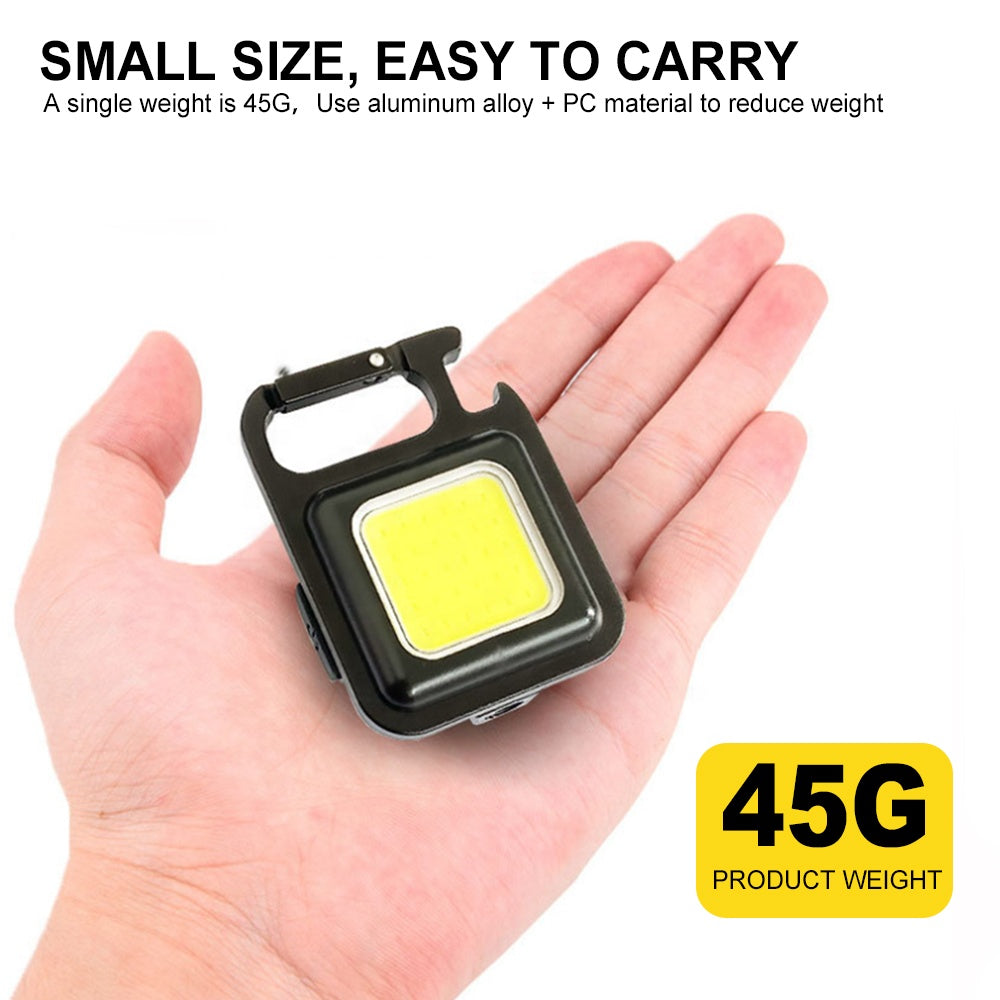 Set 20 Mini Torce LED Portachiavi – Luci Portatili Impermeabili Con Batteria CR1220 Per Campeggio Ed Emergenza (Nero)