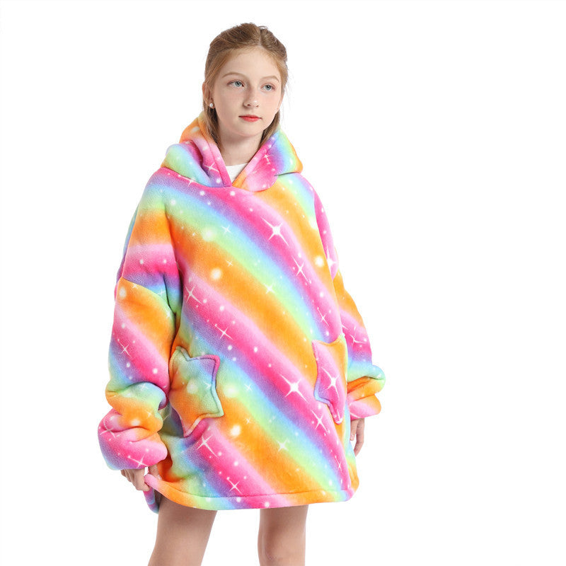 Kindermodellen - Sweatshirtdeken Met oversized capuchon