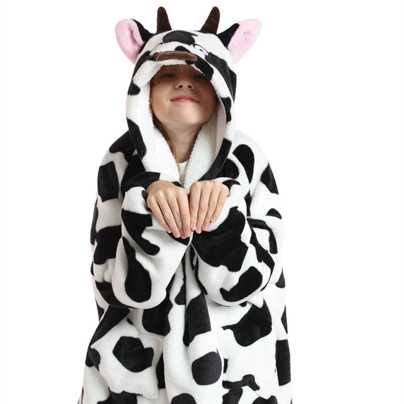 Kindermodellen - Sweatshirtdeken Met oversized capuchon